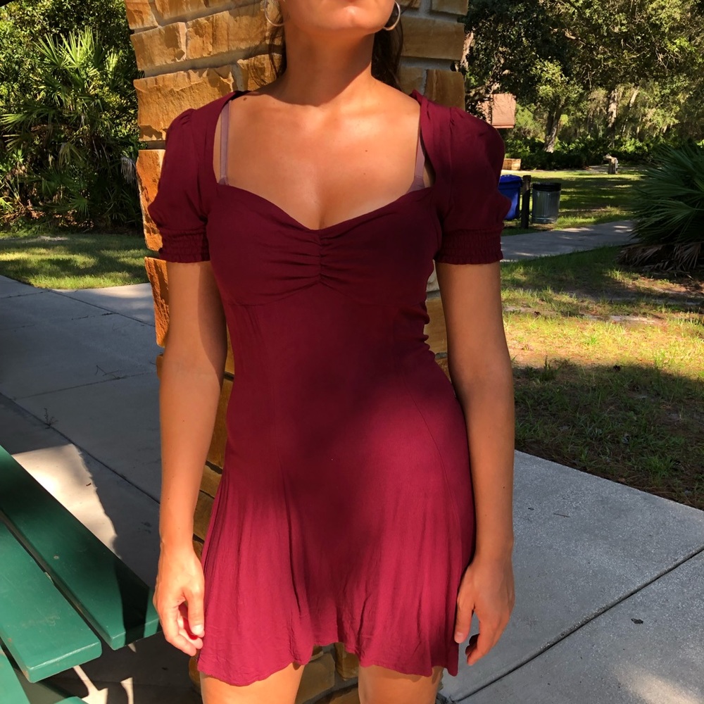 LA Hearts Burgundy Mini Dress
